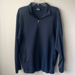 Nike shirt, men’s golf size large navy blue long sleeve collared